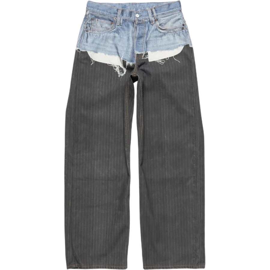 Acne Studios Acne Studios Logo Patch Distressed Pants