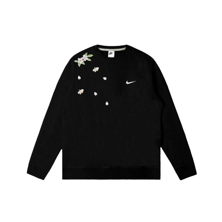 Nike Nike Club Sweatshirts Men's Black Crew Neck Moderate Regular