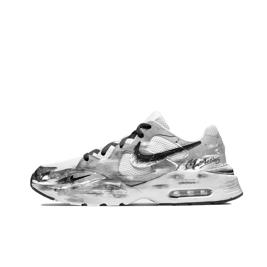 Nike Nike Air Max Fusion Mist Cloud Star Sea Cushioning Lightweight Low top Casual Shoes Women's White Gray