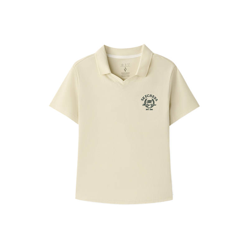 Skechers Polo Shirts Women's Streptopelia White Lapel Moderate Straight Fit