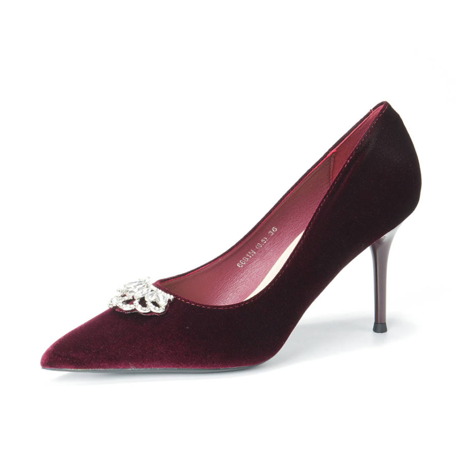 Lanza High Heels Women's Burgundy/Black/Jasper