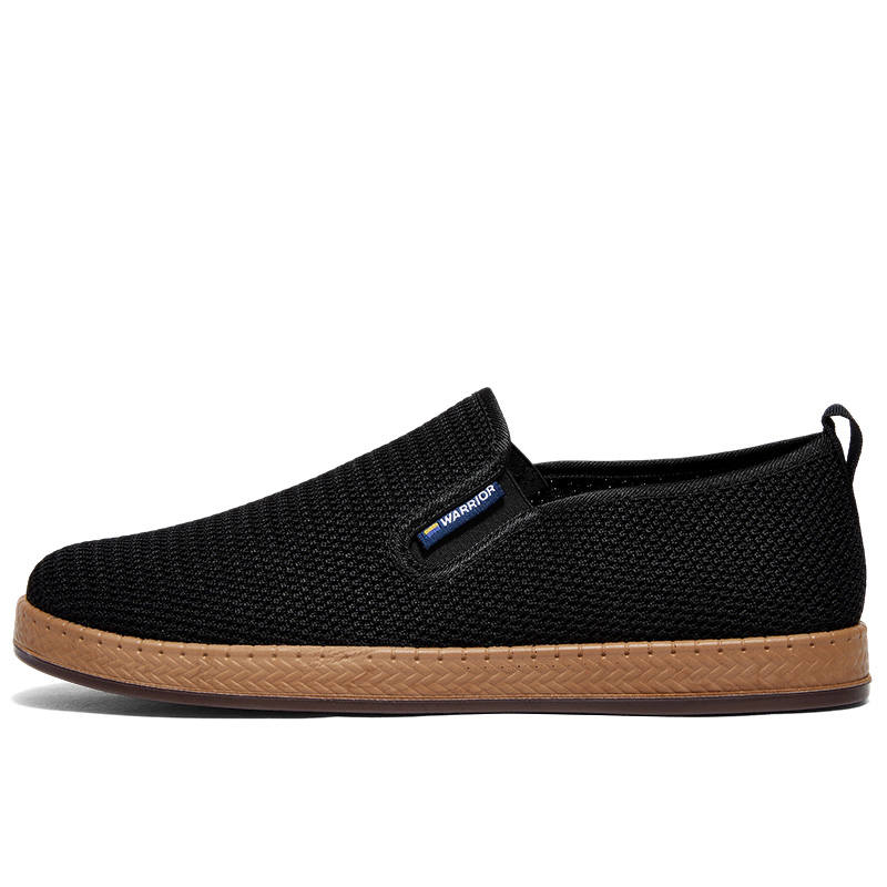 WARRIOR Casual Shoes Men's Low Top Black Brown Colorway