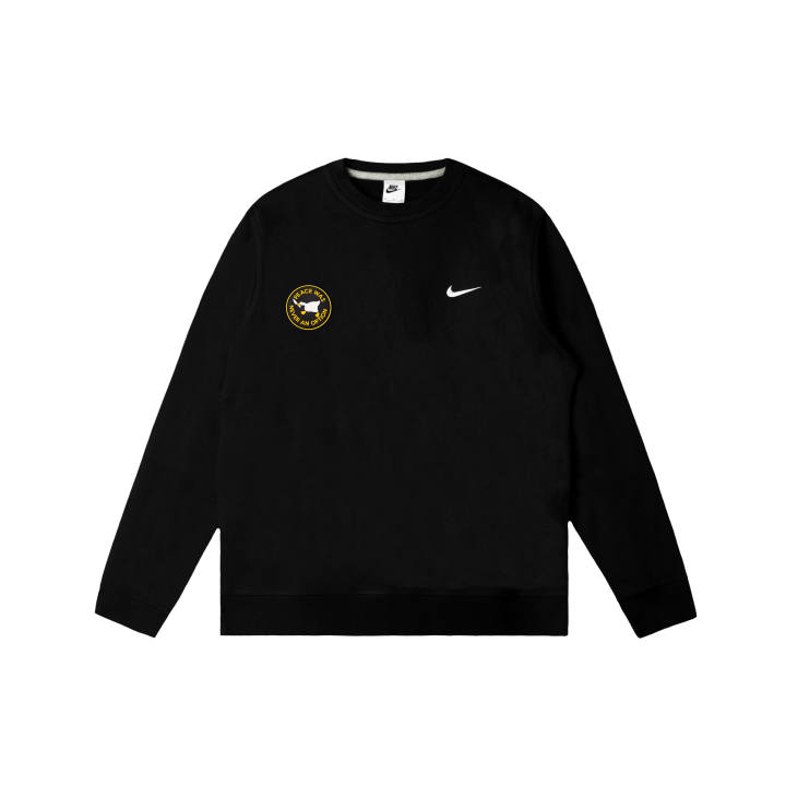 Nike Nike Club Sweatshirts Men's Black Crew Neck Moderate Regular