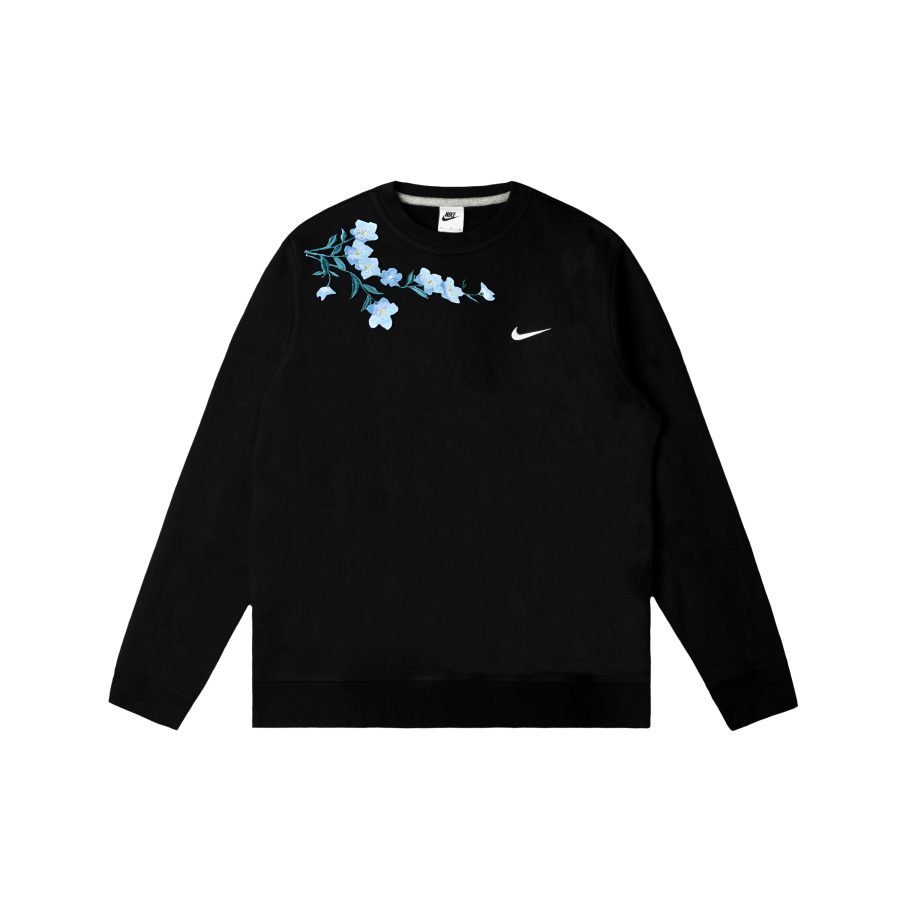 Nike Nike Club Sweatshirts Men's Black Crew Neck Moderate Regular