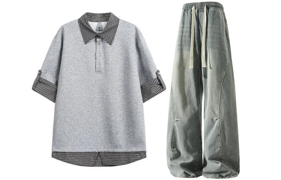 GWAF Casual Sportswear Unisex Shirt Collar Moderate