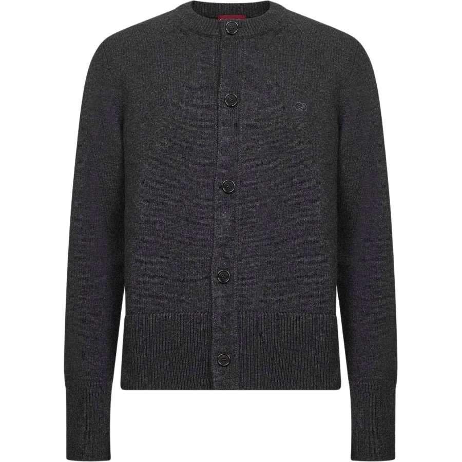 GUCCI Gucci button interlocking logo embroidery cardigan