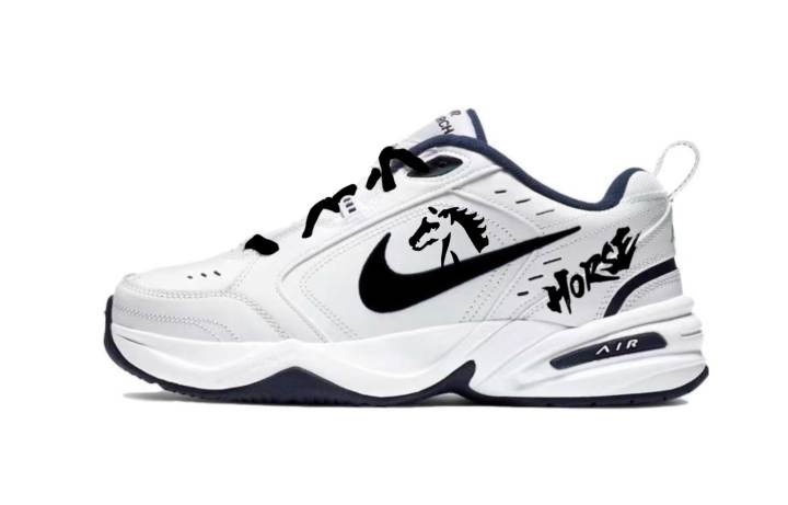 Nike Nike Air Monarch 4 Horse Amulet, Individual Versatile Synthetic Leather Trendy Low top Chunky Sneakers Unisex