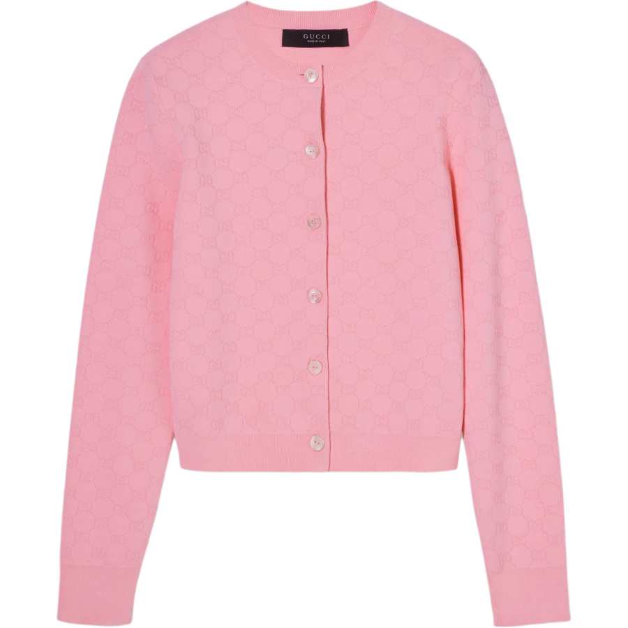 GUCCI Gucci logo-pattern cardigan