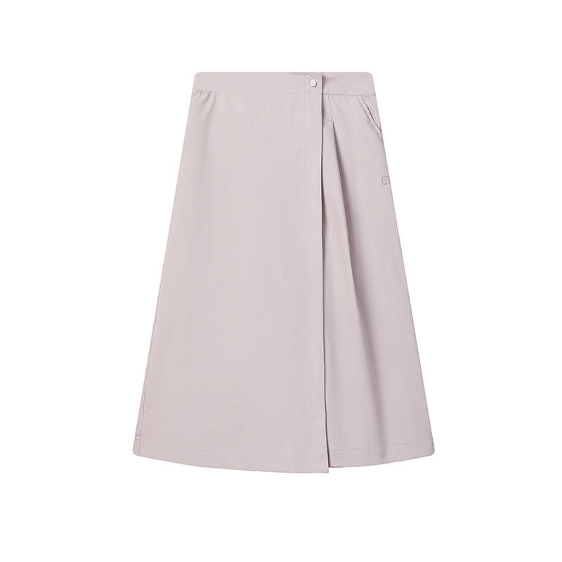 FILA WHITE Casual Long Skirt Women's Lotus Gray Powder