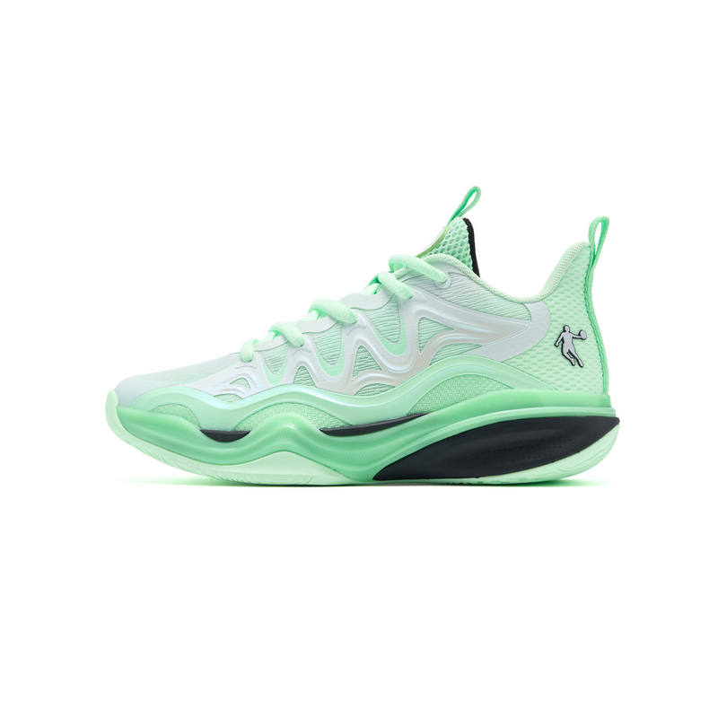 QIAODAN Low top Basketball Shoes Clear Green/Light Transparent Green Unisex