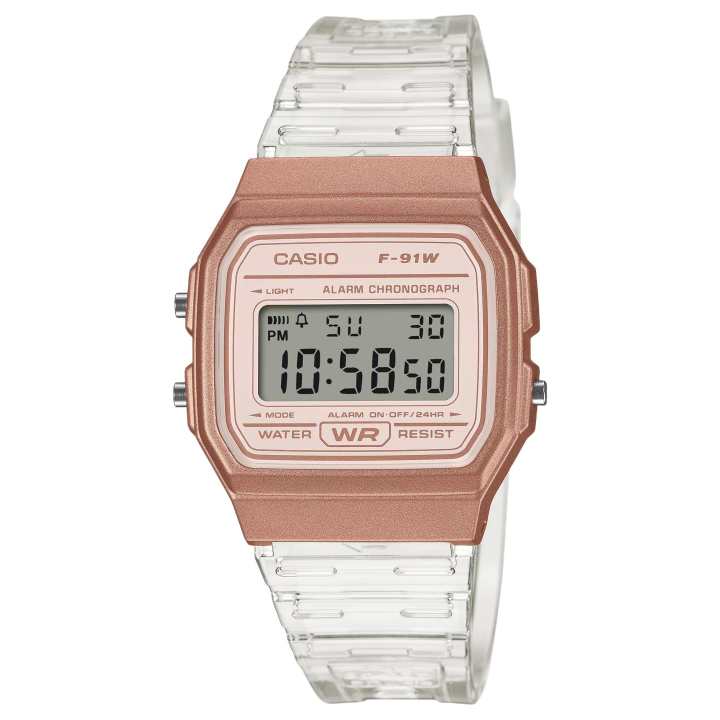 CASIO CASIO F 91 Quartz Movement Resin Strap Watch Women's Watch Gray Dial