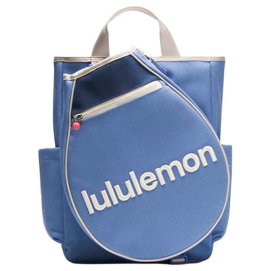 Lululemon Racket Cotton Handbag Women's Collegiate Blue & Light Ivory White