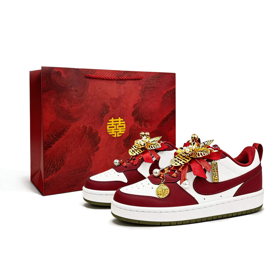 Nike Nike Court Borough Love Forever Shopping Bag Cushioning Lightweight Low top Skateboard Shoes Women's