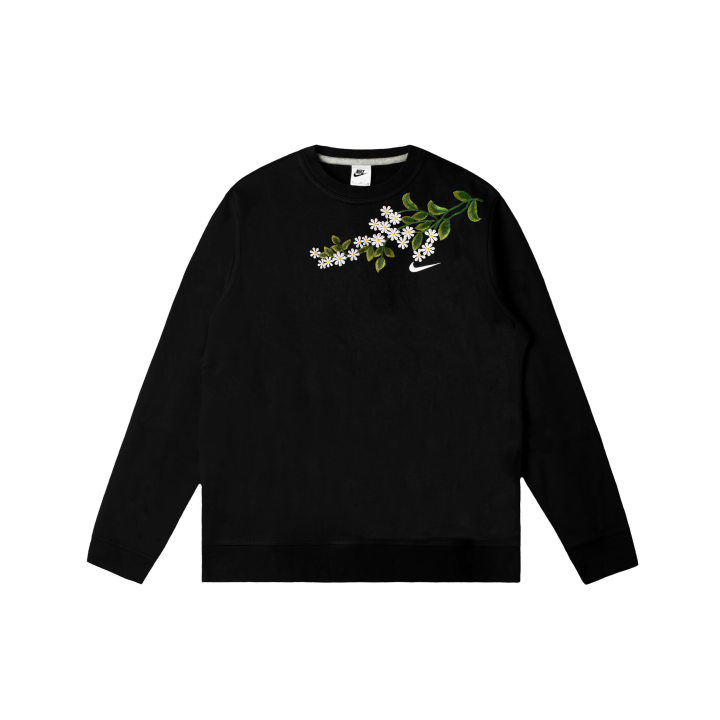 Nike Nike Club Sweatshirts Men's Black Crew Neck Moderate Regular