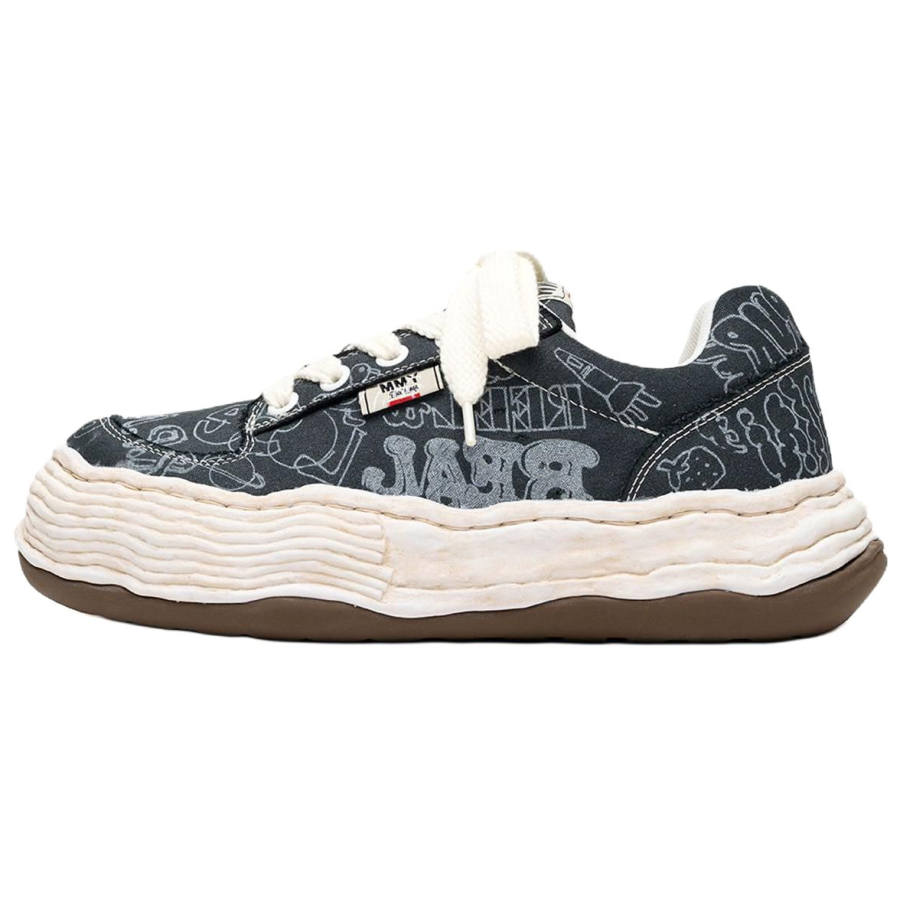 Mihara Yasuhiro Oliver og print cotton sneakers