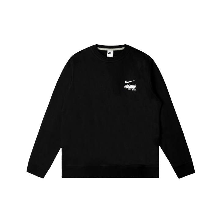 Nike Nike Club Sweatshirts Men's Black Crew Neck Moderate Regular