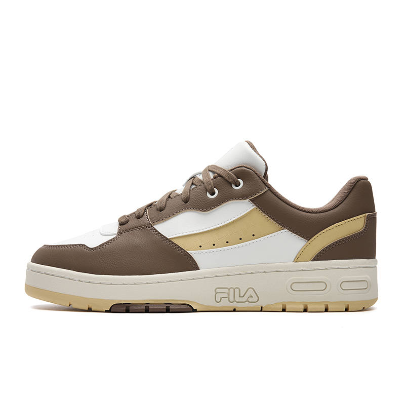 FILA Teratach Abrasion Resistant Lightweight Low top Skateboard Shoes Men's Star White/Malt Brown