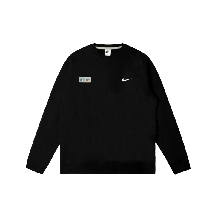 Nike Nike Club Sweatshirts Men's Black Crew Neck Moderate Regular