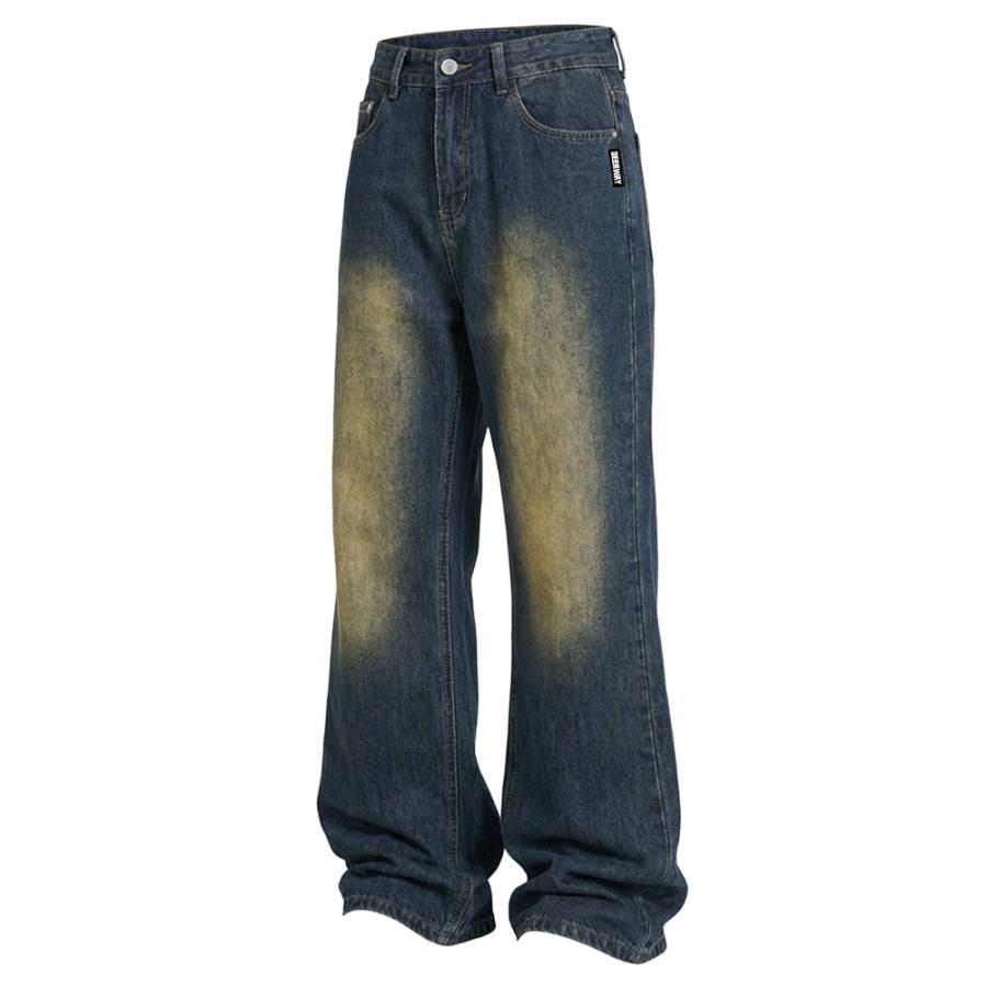 DEERWAY Jeans Unisex Dark Blue Moderate Straight Fit Pants
