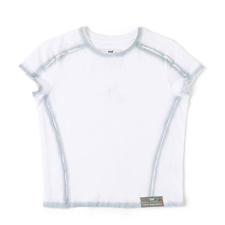 Lee X Feng Chen Wang T Shirts Women's White Crew Neck Thin Straight Fit