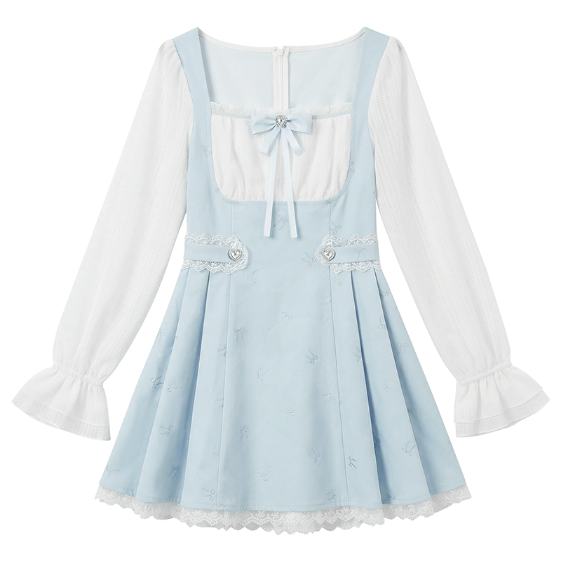 Fabric Pig Long Sleeved Dress Women's