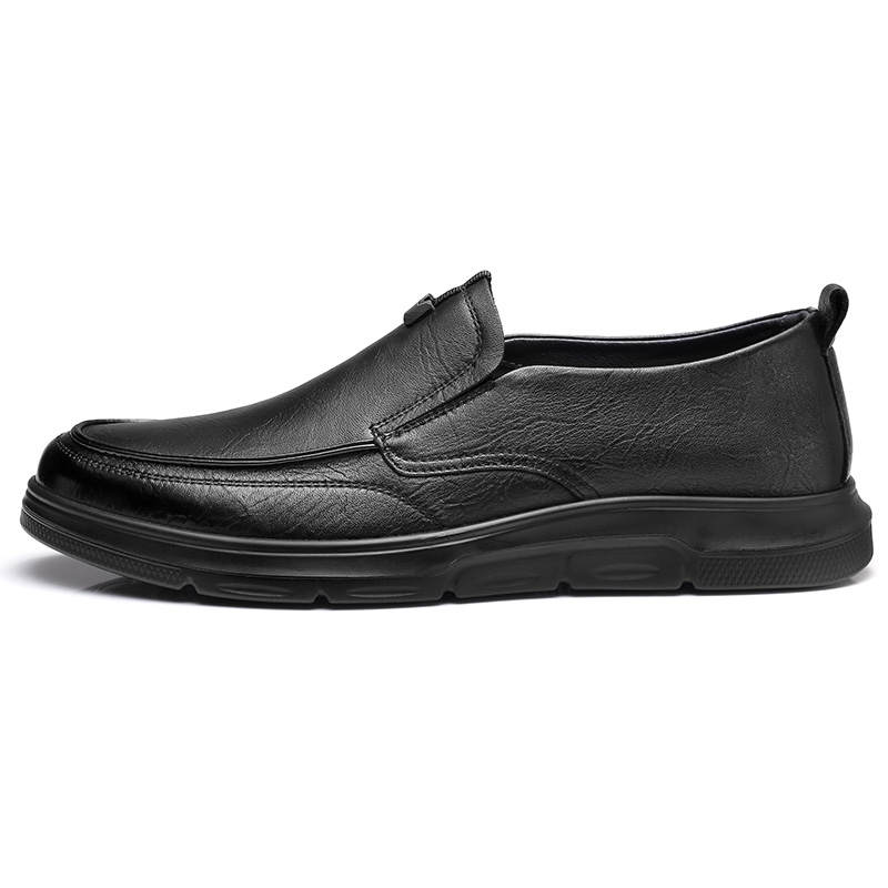 QIANGREN 3515 Casual Leather Shoes Men's Black