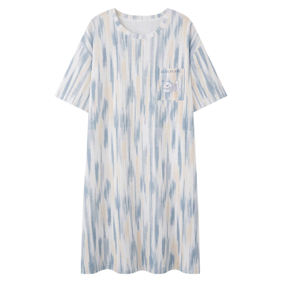 MIIOW MIIOW Nightgown Women's Single Pack Blue Texture