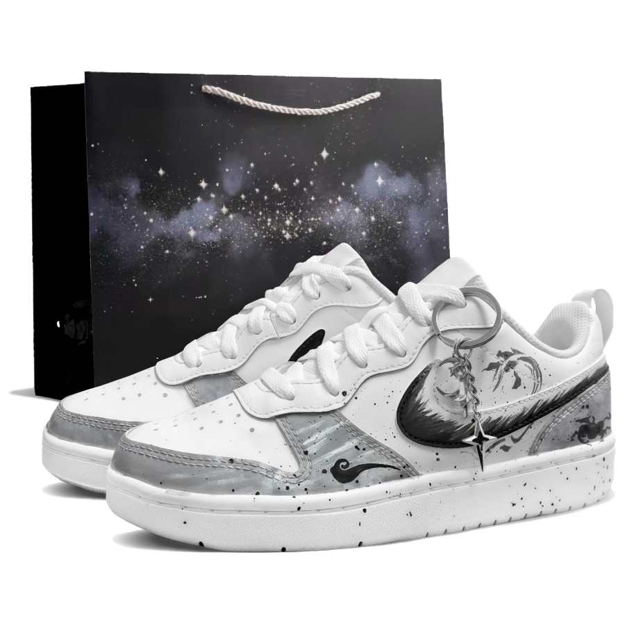 Nike Nike Court Borough Ink Shadow Starlight Synthetic Leather Balance Abrasion Resistant Low top Skateboard Shoes Sports