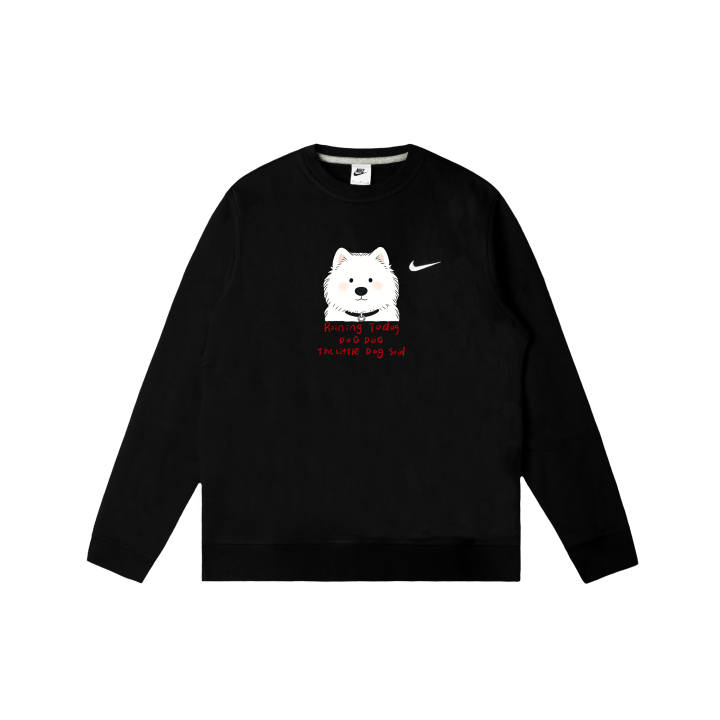 Nike Nike Club Sweatshirts Men's Black Crew Neck Moderate Regular