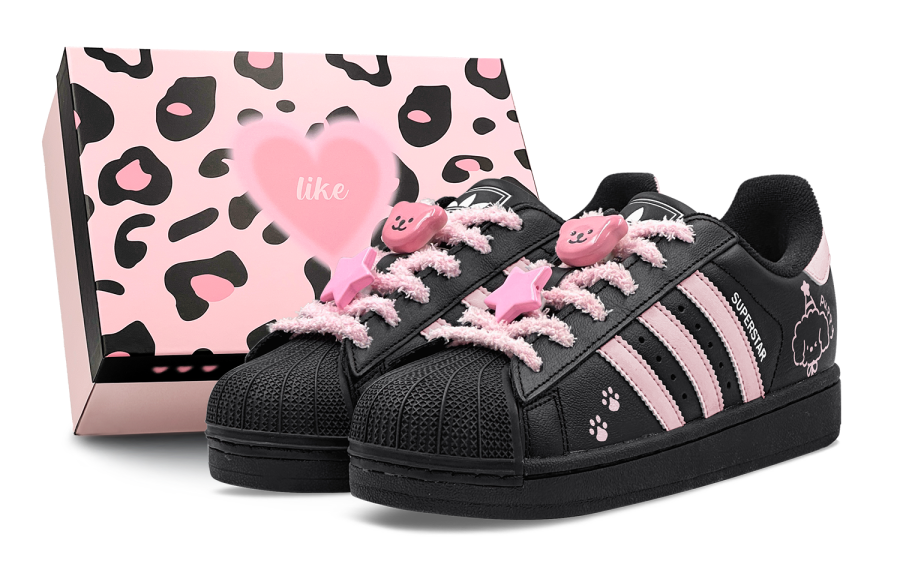Adidas Originals Superstar 2 Couple's GS Party Puppy, Cute Pet Design, Anti Aging, Sweet And Cute Low top