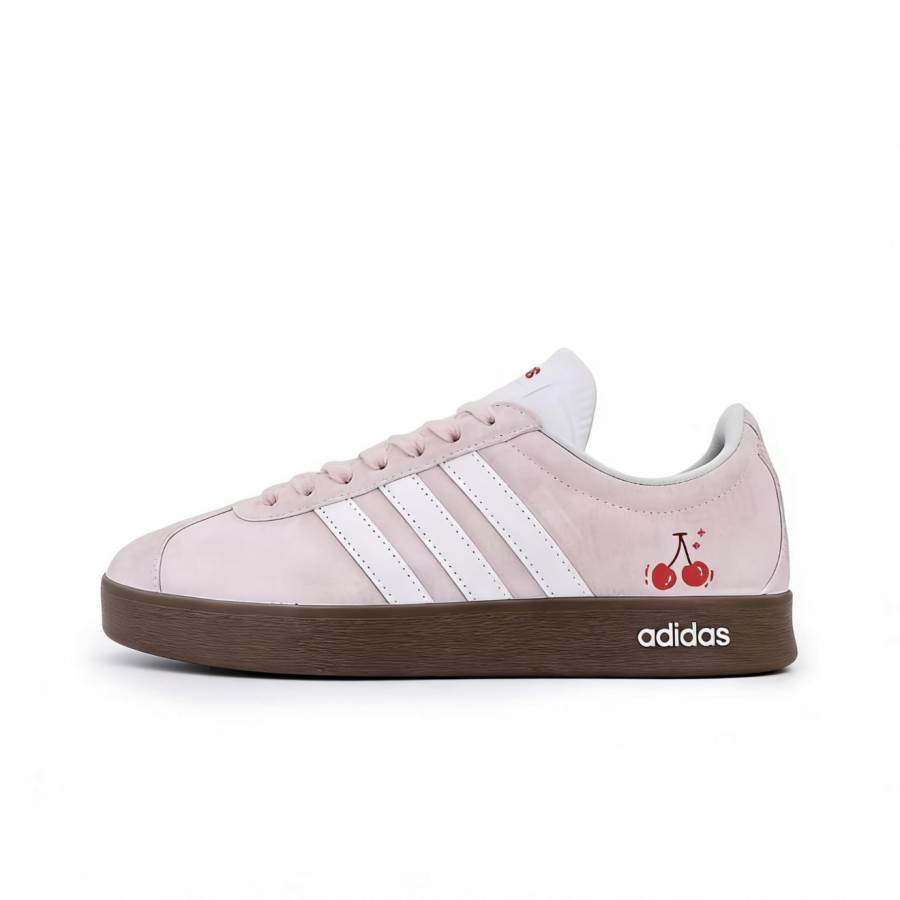 Adidas Adidas VL COURT 2.0 Abrasion Resistant Slip Resistant Low top Skateboard Shoes Unisex Pink