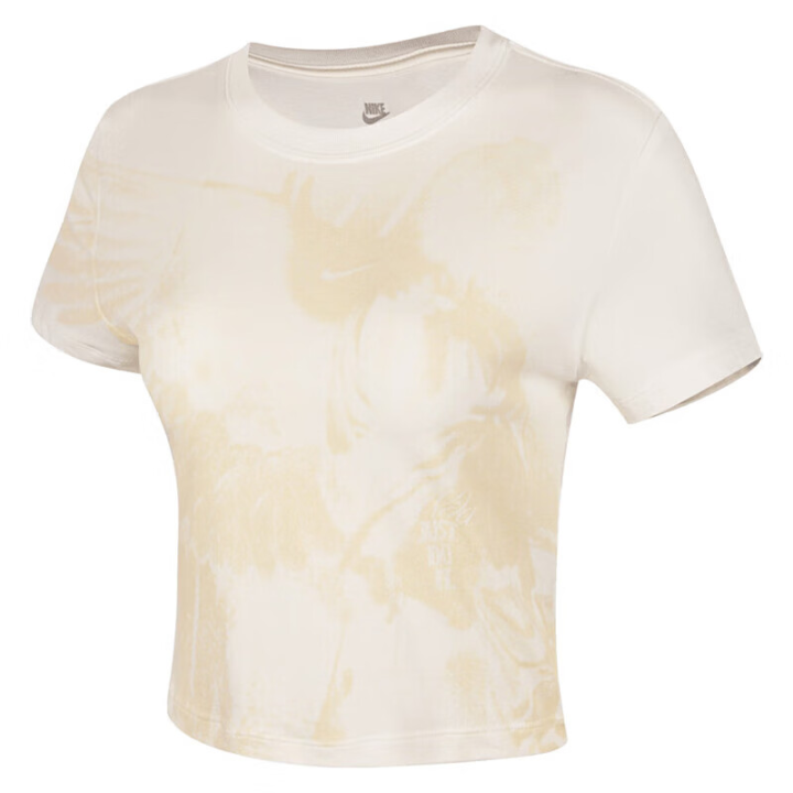 Nike Nike T Shirts Women's Ecru Crew Neck Moderate