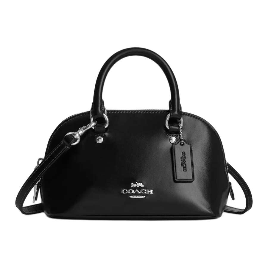 COACH SATCHEL Cow Leather Shoulder Bag, Crossbody Bag, Handbag Mini Women's Black