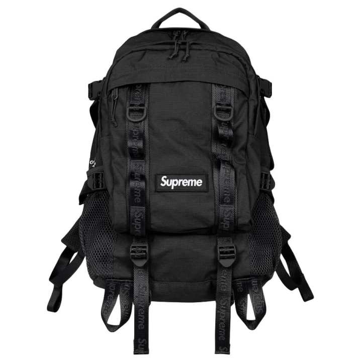 Supreme Supreme Cordura® Cotton Blend Tear Resistant Fabric Backpack Unisex Black