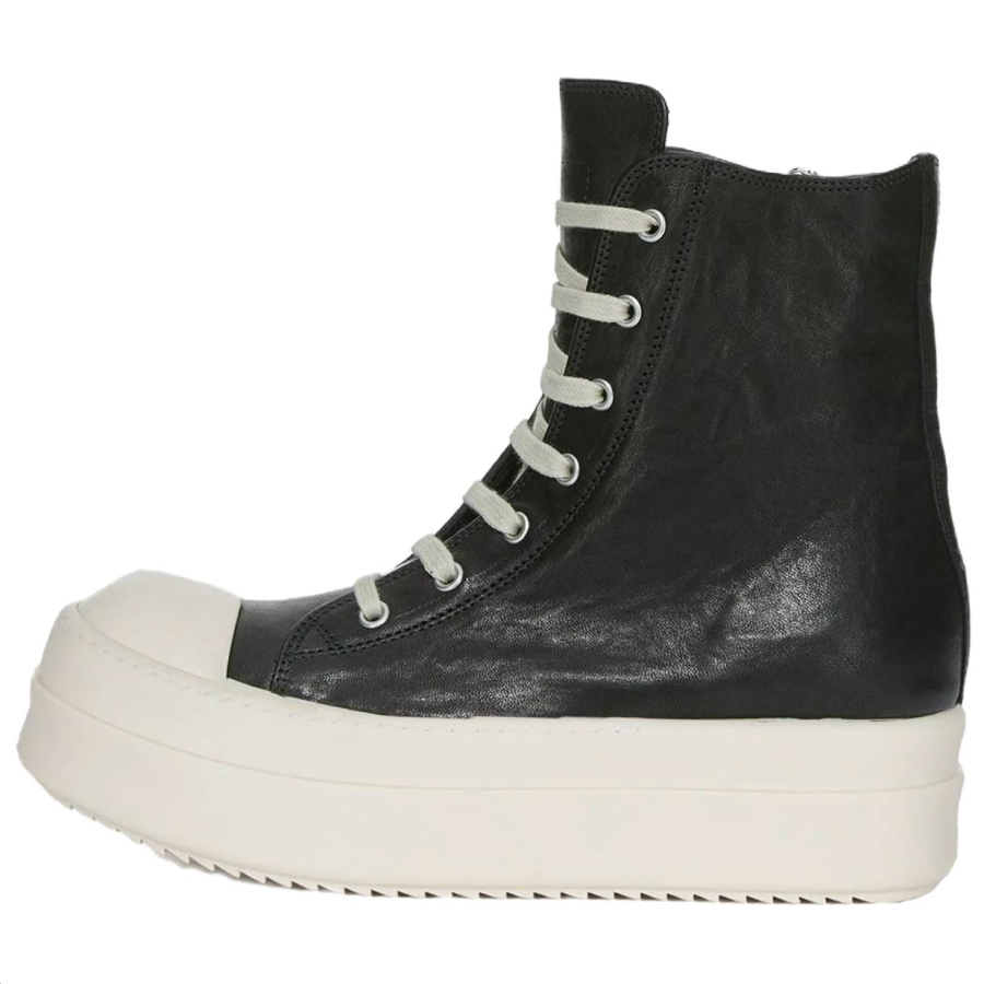 RICK OWENS RICK OWENS/RO Sheepskin High top Skateboard Shoes Women's Black