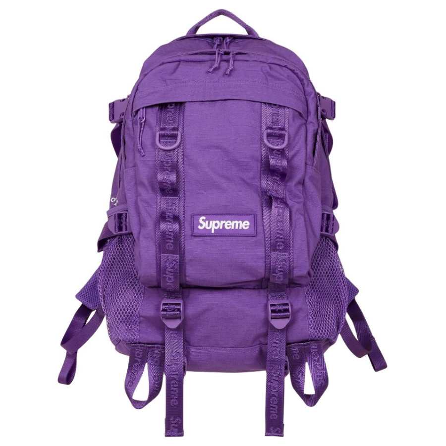 Supreme Supreme Cordura® Cotton Blend Tear Resistant Fabric Backpack Unisex Purple