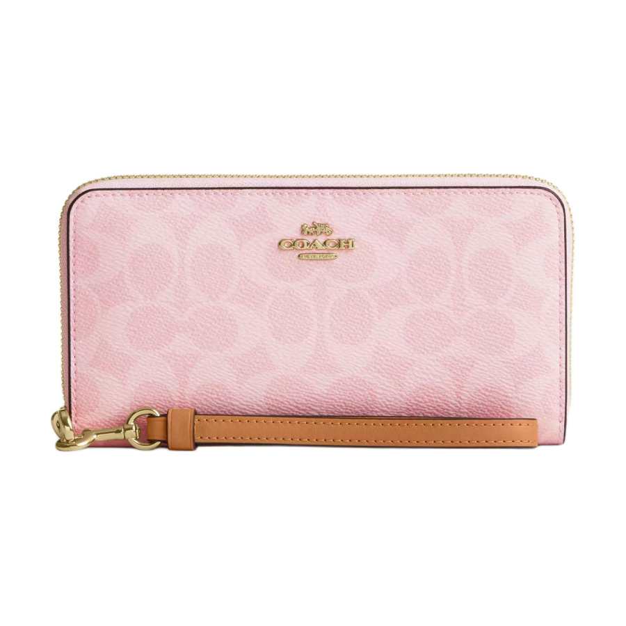 COACH COACH Artificial Leather Wallet Women's Pink Gold