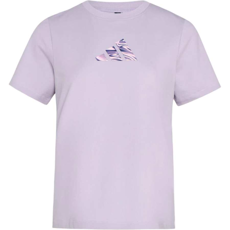 Adidas Adidas T Shirts Women's Light Purple Crew Neck Moderate