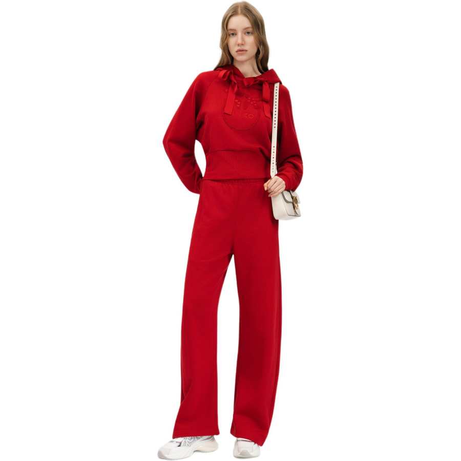 PINKO Sweatshirts Women's Red Hooded Non Detachable Moderate