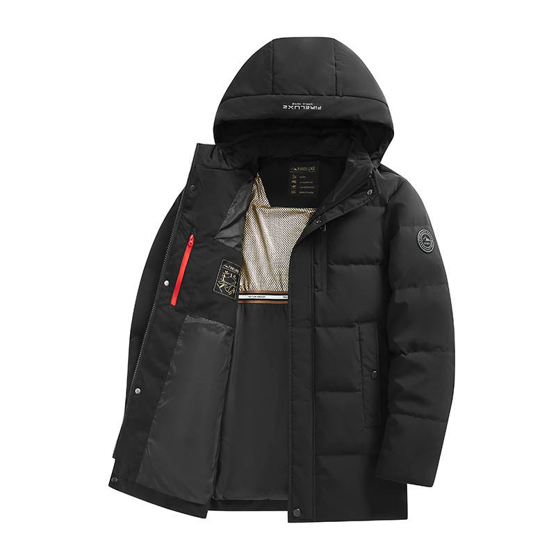 YALU Down Jackets Men's Detachable Hood Thickened