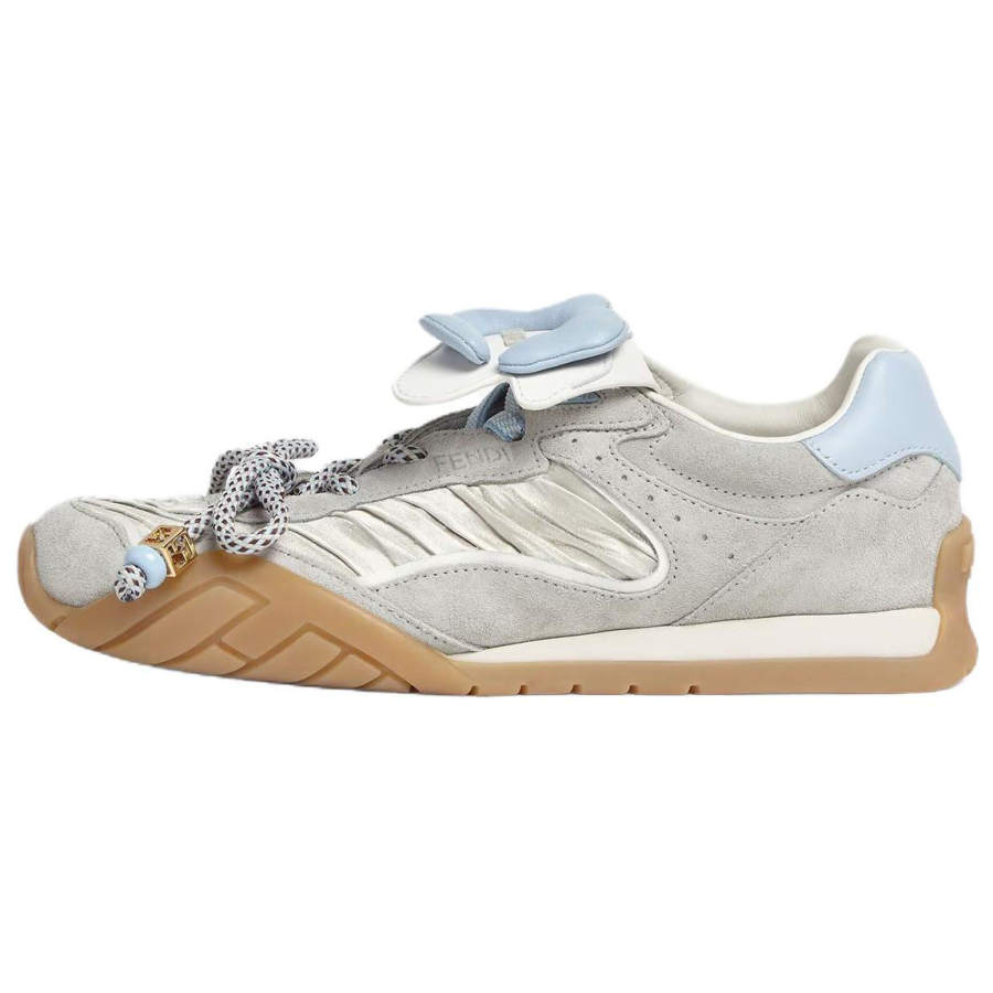 FENDI Wave Pulse Low top Life Casual Shoes 2cm Women's Gray