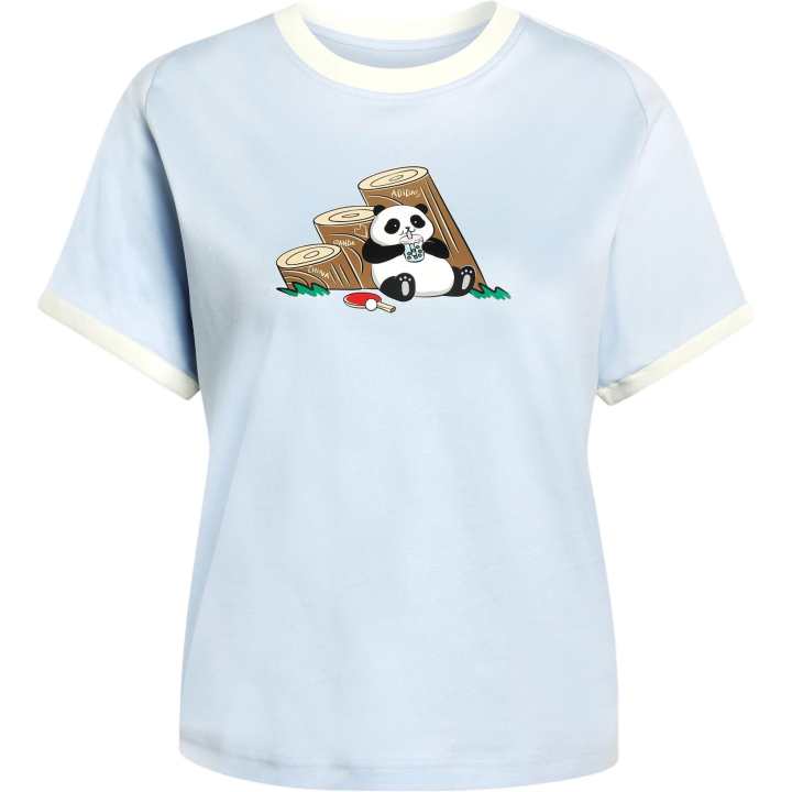 Adidas Adidas T Shirts Women's Crystal Blue Crew Neck Moderate
