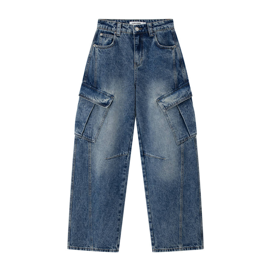 CLIMAX VISION CLIMAX VISION Jeans Women's Dark Blue Moderate Cargo Pants