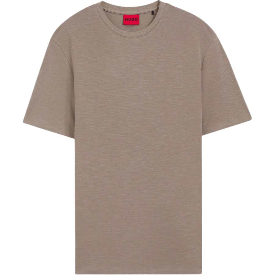 HUGO BOSS T Shirts Men's Light Brown Crew Neck Moderate Straight Fit