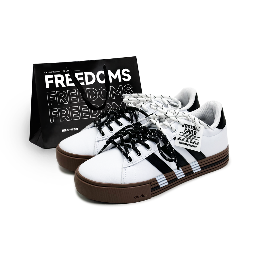 Adidas Adidas Daily 4.0 Synthetic Leather Abrasion Resistant Slip Resistant Low top Skateboard Shoes Unisex White