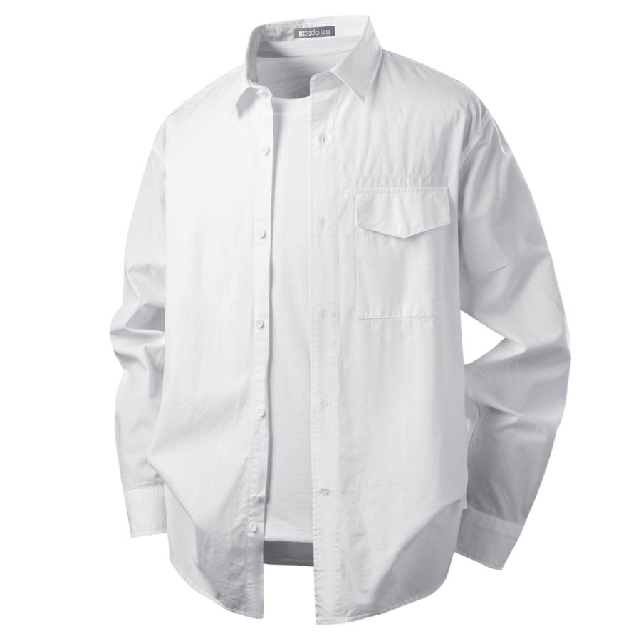 Hodo Shirts Men's Lapel Moderate Workwear