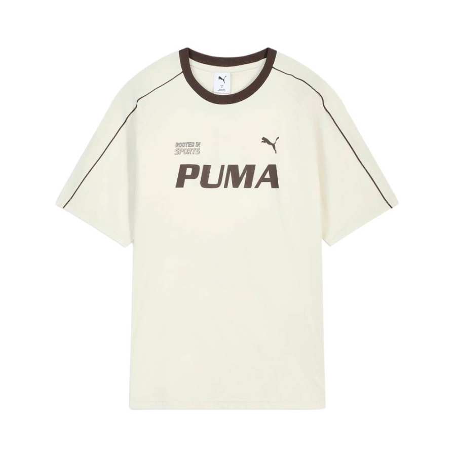 PUMA T Shirts Unisex Snow White Crew Neck Moderate