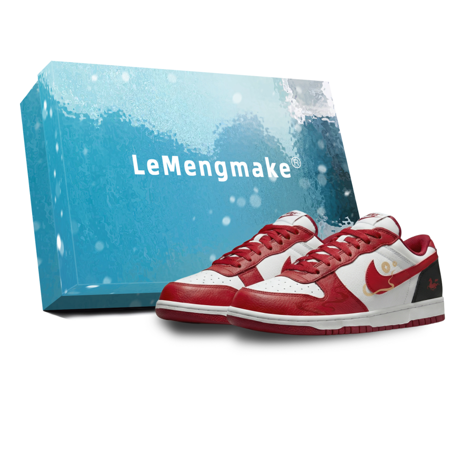 Nike Nike Big Lemon Joy Abrasion Resistant Breathable Low top Skateboard Shoes Men's Black Red