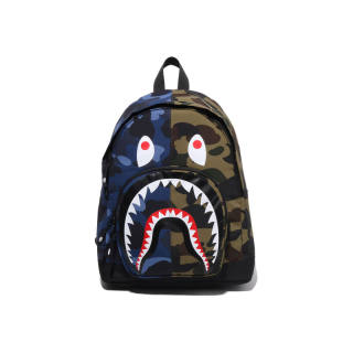 A BATHING APE Fabric Backpack Kids' Dark Blue/Purple