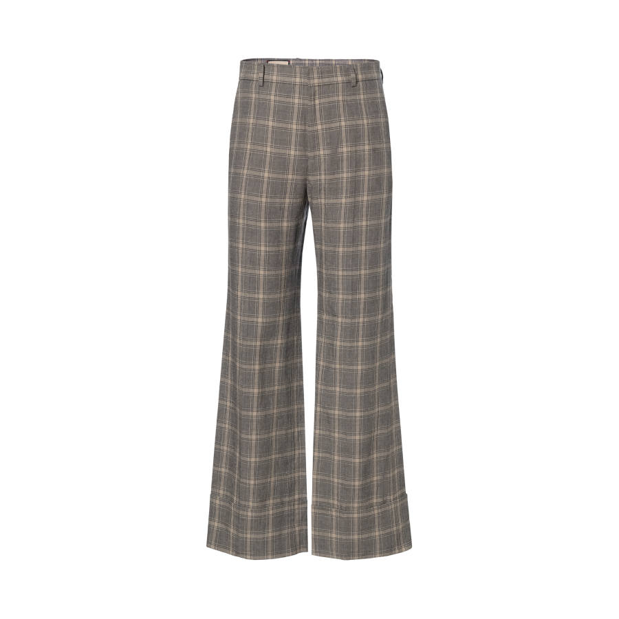 GUCCI GUCCI Linen Wool Plaid Pants